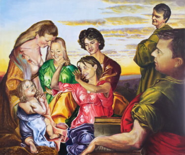 SAINTE FAMILLE SCHMITT (Hommage à Michelangelo Buonaroti)